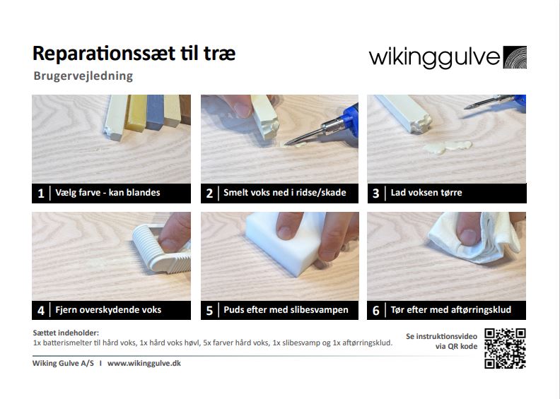 Reparationssæt til træ